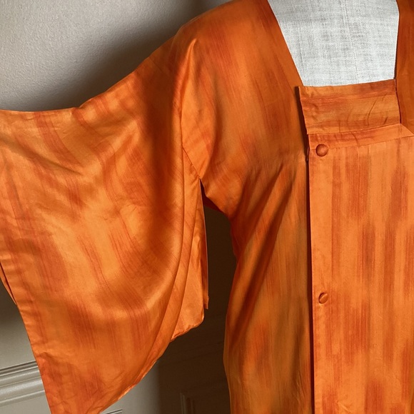 Burnt orange homemade kimono snap dress - Picture 6 of 11